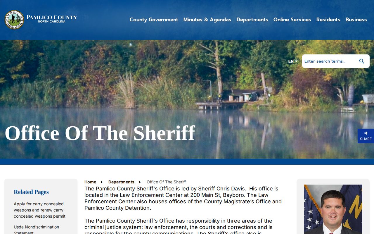 Bayboro official county source and arrest record context