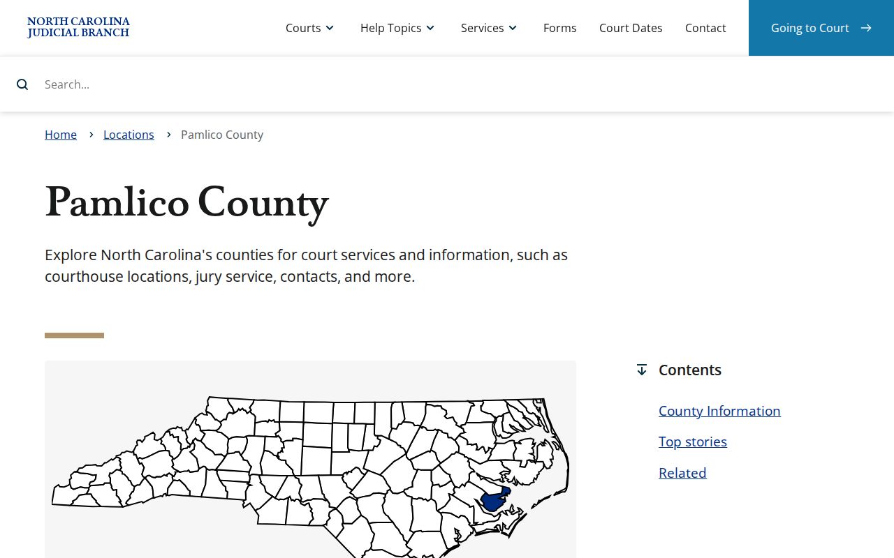 Pamlico County court and arrest-record source